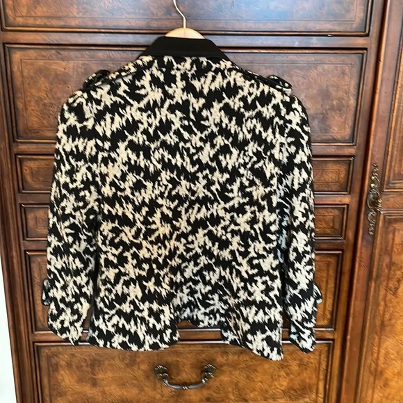 DIANE Von Furstenberg Eleanora black and white wool and cotton jacket - Picture 12 of 13